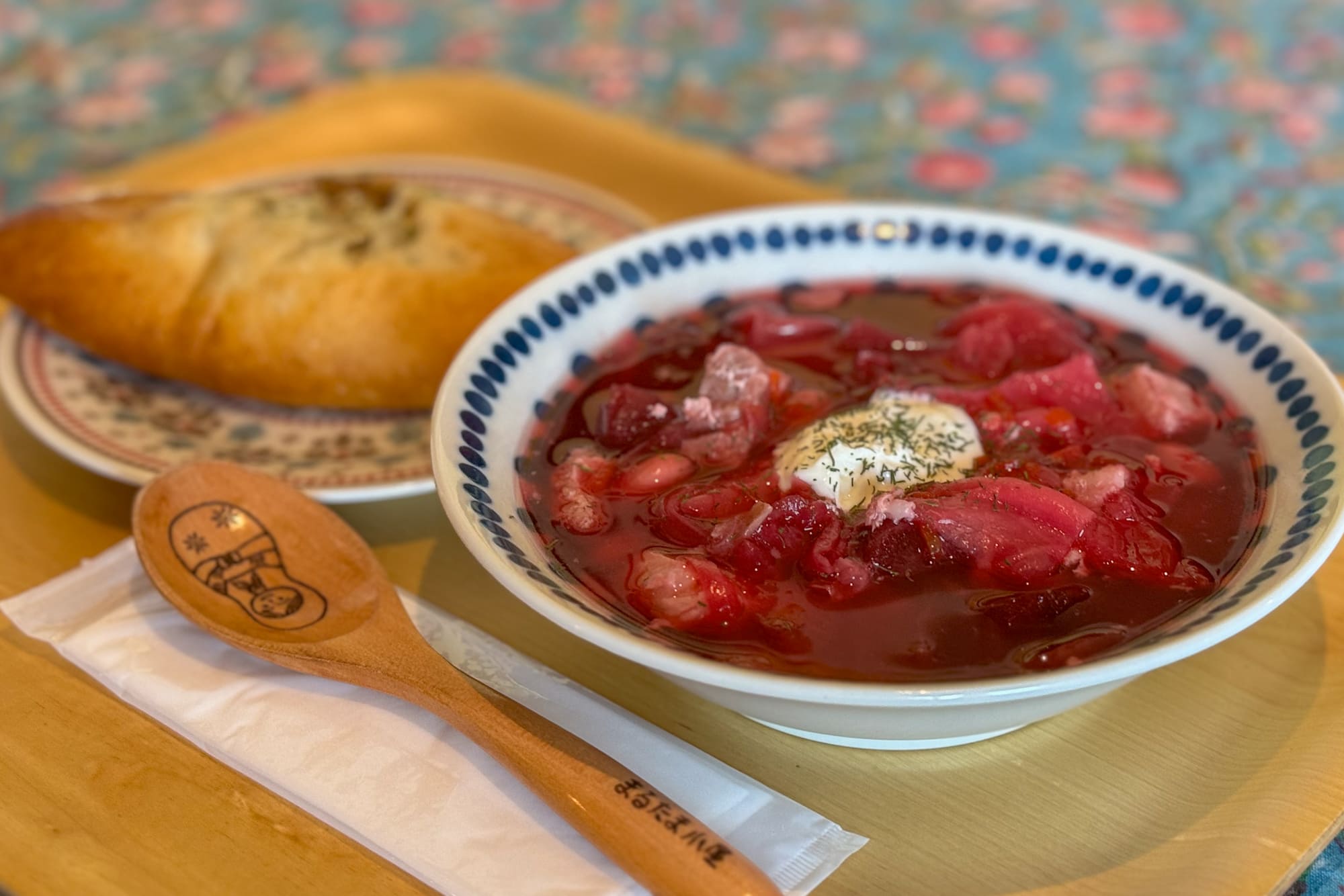 Enjoy Eastern European baked piroshki and borsch in Hakodate at Marutama Koya