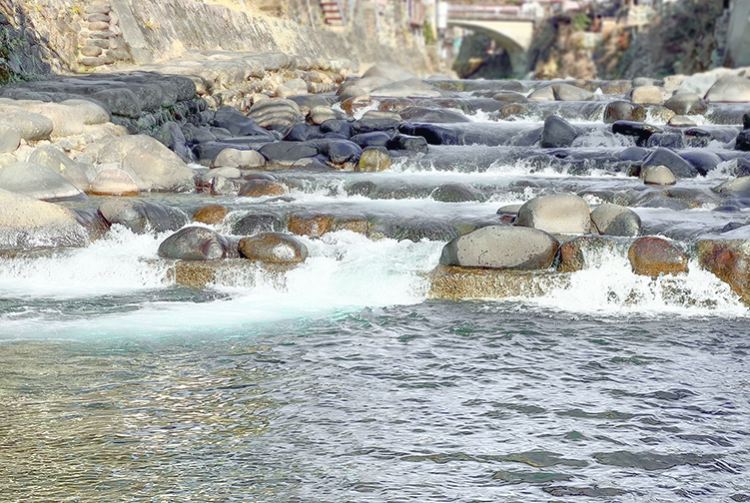 Kodara River where the fish are exposed to the cold