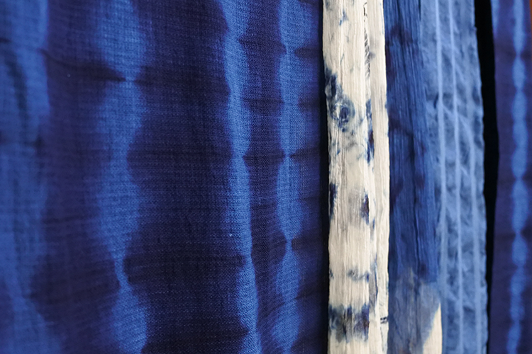 Indigo dyed stole