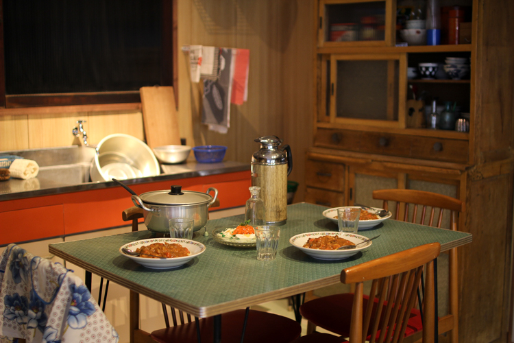 A space that recreates the kitchen scenery of the Showa era