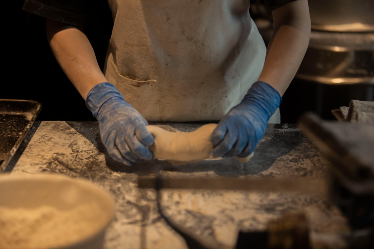 Bread baked in a special oven made in Germany that tastes great even when stocked