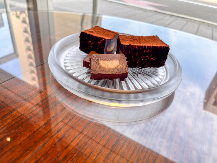 Terrine with sweetened chocolate