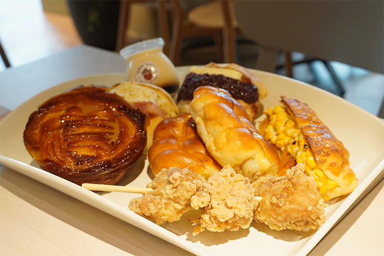 (Left) "Kouign Amann" (foreground) "Kushi Zangi" is just as popular as bread