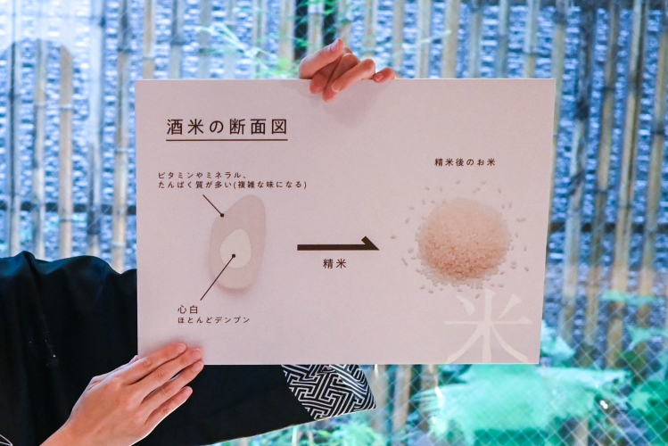 You can learn the basics of sake one step at a time while looking at the flip charts.