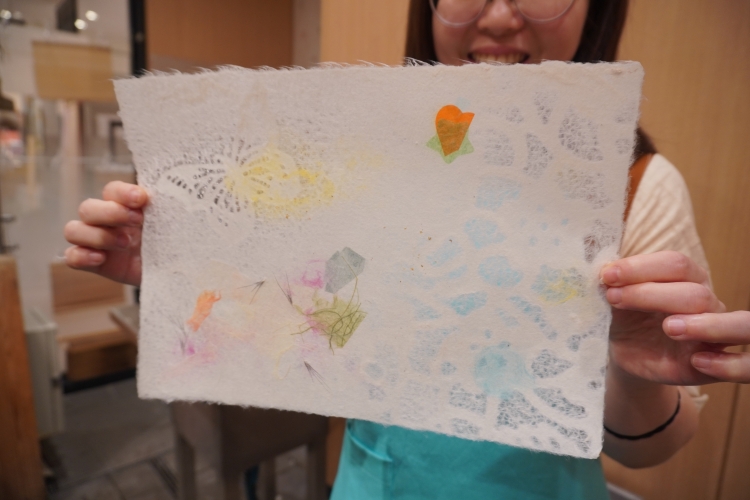 Designed washi paper with added parts