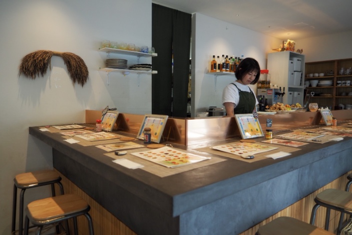 The restaurant consists entirely of counter seating.