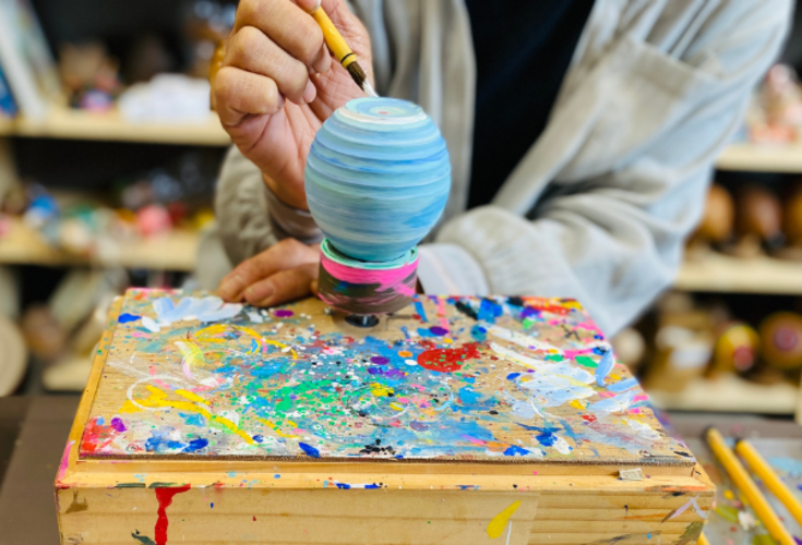 The painting process