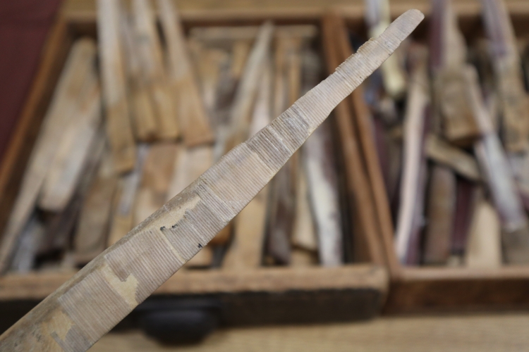 The stems of the horsetail plant are boiled and dried to create an abrasive.