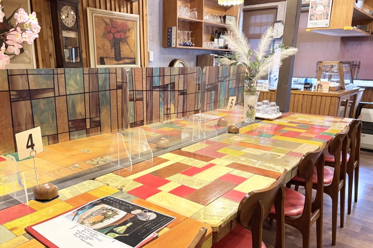Upcycled patchwork table