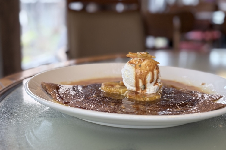 Buckwheat crepe "Orange Suzette with ice cream"